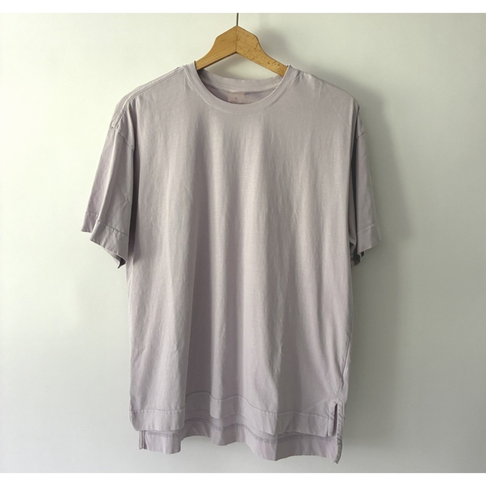 Calia Everyday Oversized Cotton T-Shirt Size S WAX31364 Lilac Purple Boxy Relax